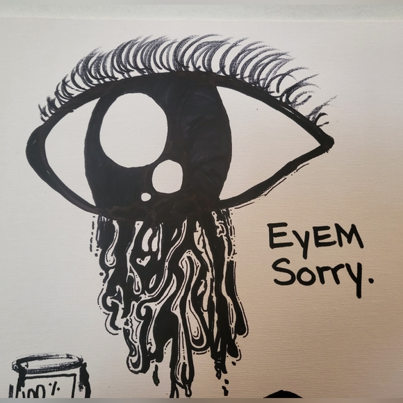 Black Marker Sketch | Eyedeas | LiMBo | 9x9 Canvas - Picture 2 of 7